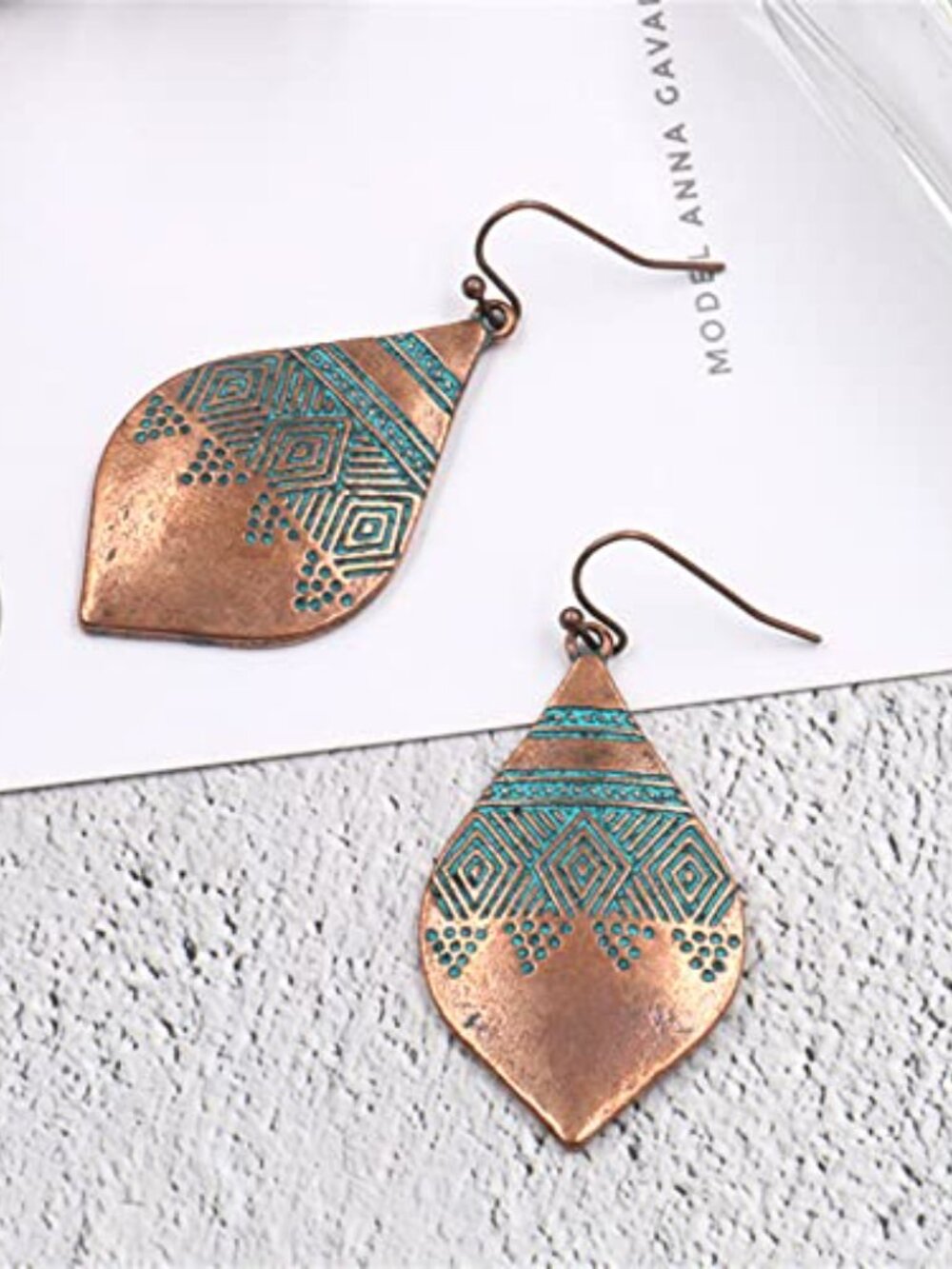 Bohemian Hammered & Engraved Silver Ears for Women Unique Handmade‎